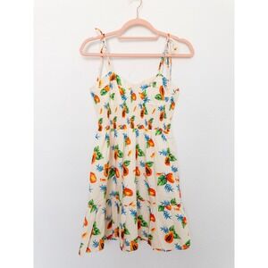 Forever 21 Womens Dress Size S Fruit Print Sundress‎ Cottage Summer Babydoll